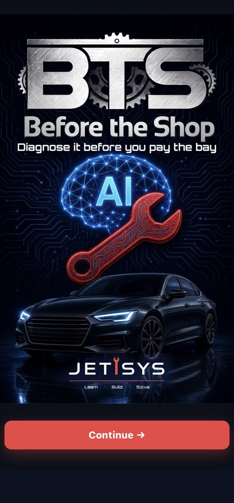 Before The Shop start screen with the tagline Diagnose it before you pay the bay